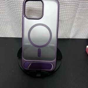Purple iPhone Case with Kickstand and MagSafe